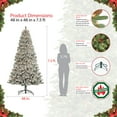 thumbnail image 2 of Pre-Lit 7.5' Flocked Virginia Pine Artificial Christmas Tree with 400 Color-Select LED Lights, Green, 2 of 5