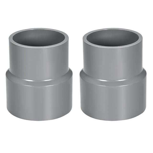 Unique Bargains PVC DWV Reducing Coupling Schedule 40 Gray 2-inch x 2-1/2-inch Socket 2pcs