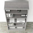 thumbnail image 6 of Maklaine Engineered Wood Tall 5 Shelf Bookcase in Platinum Gray, 6 of 10