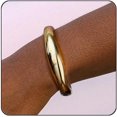 thumbnail image 1 of Brazaletes de oro para mujer, brazaletes modernos con bisagras, brazaletes abiertos anchos y gruesos, brazalete minimalista, joyería de regalo, 1 of 5
