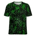 thumbnail image 6 of Abstract Splatter Paint T-Shirt Black and Green Harajuku T Shirts Short Sleeve Street Fashion Tshirt Summer Design Tees, 6 of 7