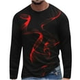 thumbnail image 2 of Lilgiuy New Valentine's Day Men's 3D Printing Long Sleeve T-shirt Fashion Casual Loose Round Neck Undercoat Top Blouses & Shirts Athletic Relax Tee, 2 of 5