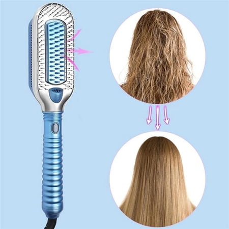 2026 Hair Straightener Cold Wind Ice Therapy Hair Straightening Brush Heatless Hair Comb Wet Dry Smoothing Hair Styler