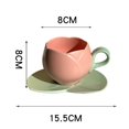 thumbnail image 6 of Joernso 1 Set Coffee Cup Ceramic Tulip Coffee Mug with Coaster Smooth Surface Heat-resistant Tea Cup for Home, 6 of 8