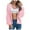 Pink, variant on idosla Button Up Sweaters for Woman Lightweight Cable Knit Cardigan Sweater V Neck Casual Chunky Knit Coat Fall Clothes (Red, XXL)