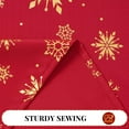 thumbnail image 5 of Sevenstars Gold Snowflake Tablecloth Christmas Tablecloth Red Square Table Cover for Dinner Party, 55" x 55", 5 of 7