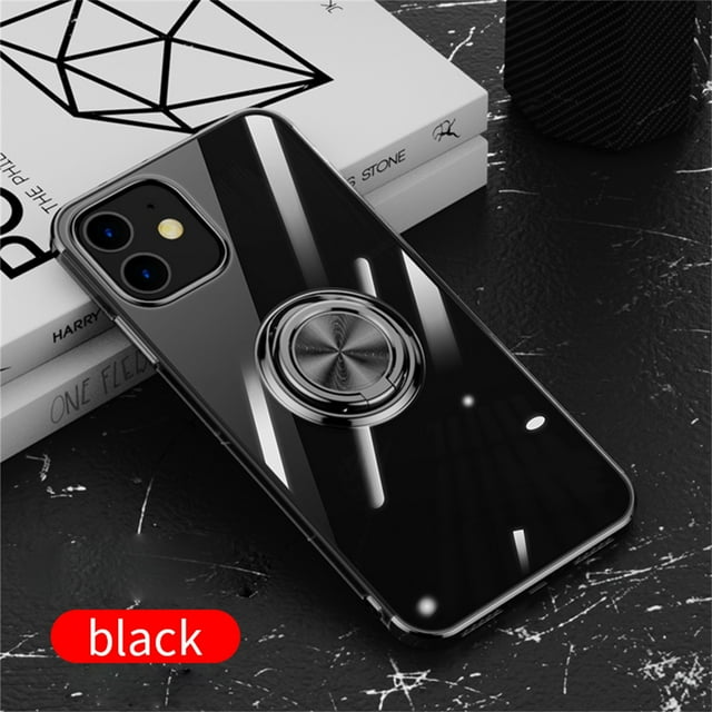 Yhmxh Electronics Phone Accessories Tablet Case For 12 6.1 Clear Slim Soft Electroplated Frame Case Ring Stand Phone Cover