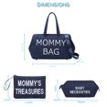 thumbnail image 3 of Bolsa de viaje para mamá, bolsa de maternidad portátil con letras bordadas, bolsa de aislamiento para botella de leche, bolsa de pañales de gran capacidad para madre y bebé, 3 of 4