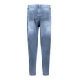 thumbnail image 7 of Difdany Women's Stretchy Ripped Hole Skinny Jeans Butt Lifting Distressed Denim Pants with Pockets Trousers Light Blue M, 7 of 7