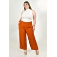 thumbnail image 4 of Pantalon de pierna ancha Roman Fashion /Tallas Extras, 9202 (Chedron) naranja oscuro 36, 4 of 5