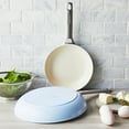 thumbnail image 2 of GreenPan Padova Healthy Ceramic Non-Stick 2-Piece Open Frypan Set, 8 and 10-Inch, Light Blue, 2 of 7