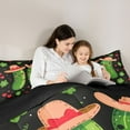 thumbnail image 5 of Castle Fairy Kids Green Cucumber Twin Comforter Sets,Cartoon Vegetable Pickle Bedding Set, 5 of 8