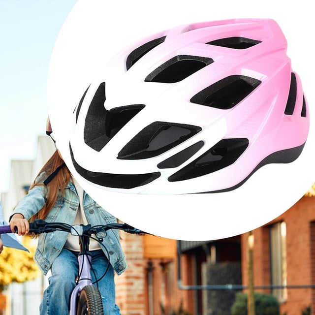 Casco de bicicleta para niños, transpirable, ajustable y ligero. Casco de ciclismo seguro. Blanco Rosa