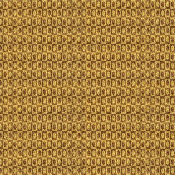Ahgly Company Indoor Square Patterned Orange Novelty Area Rugs, 6' Square