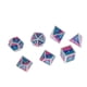 thumbnail image 2 of 7 juegos de dados poliédricos de aleación de zinc para juegos de rol, juegos de mesa y juegos de rol. rosa azul claro azul, 2 of 7
