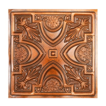 Decor faux tin ceiling tiles Easy to Install wall Panels for Nightclub bar ceilings PL11 archaic copper color 10Pcs/pack