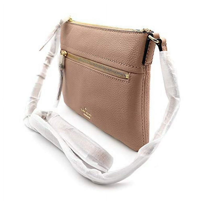 Kate Spade Jackson Top Zip Leather Crossbody Bag in Brown