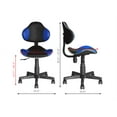 thumbnail image 2 of JJS Home Office Low Back Computer Executive Chair, Ergonomic Mesh Chair with Extra Large Base and Pads, BLK-BLU, 2 of 6