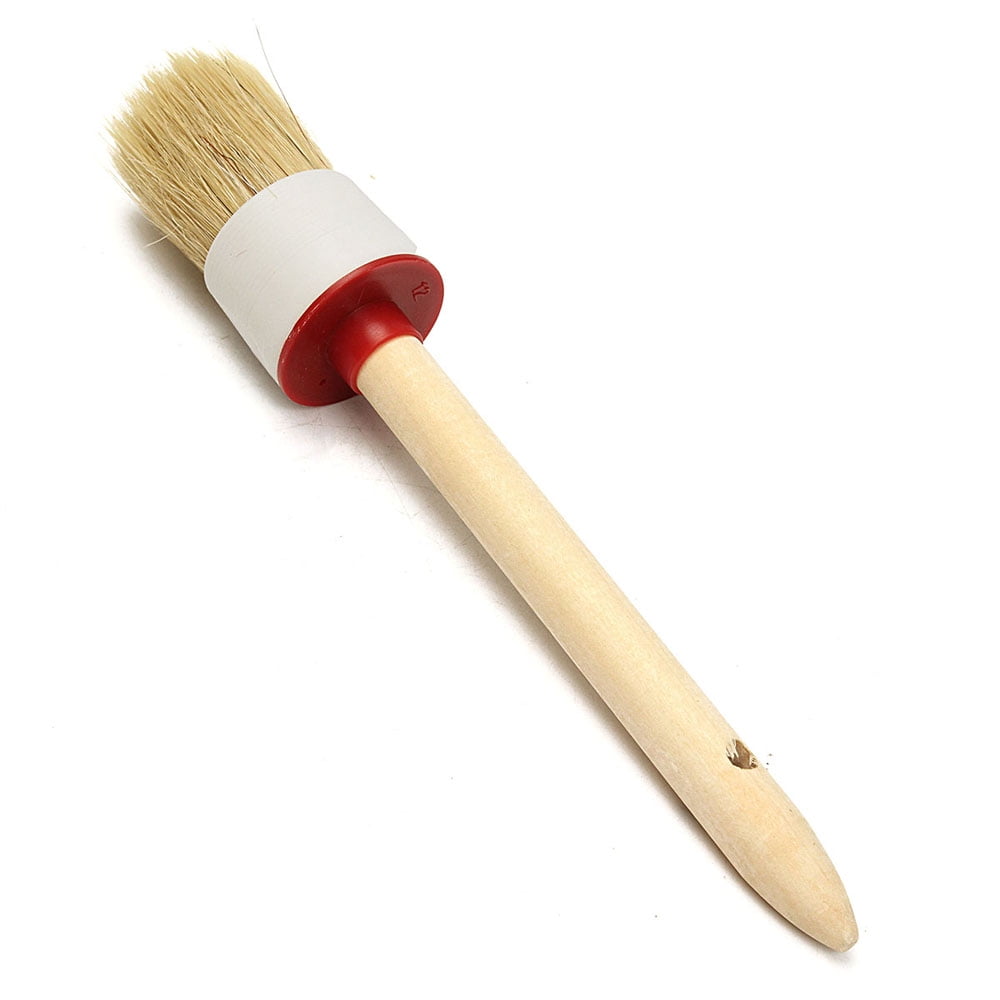 Furniture Paint Brushes for Chalk Paint Natural Bristle Round Wax Brush