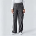 thumbnail image 3 of Corduroy Wide Leg Cargo Sweatpants for Women Elastic Waist Sweatpants Casual Solid Color Pockets Long Pants Workout Lounge Trousers with Pockets, 3 of 7
