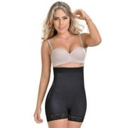 MYD Faja Colombiana Extra High Waist Butt Lifter Shapewear Compression Girdle Shorts for Woman Faja Levanta Cola Black M