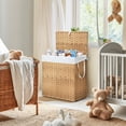 thumbnail image 4 of CONCETTA Laundry Hamper with Removable Liner, 110L Wicker Laundry Basket, Yellow, 1 Count, 4 of 7