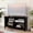 Black-43 Inches, variant on 43-Inch Modern Chic TV Stand with Storage Cabinet, Contemporary Mid-Century Modern Design for Living Room and Bedroom, Wooden Media Furniture for 55 TVs, Open-Top with Drawers and Shelves,