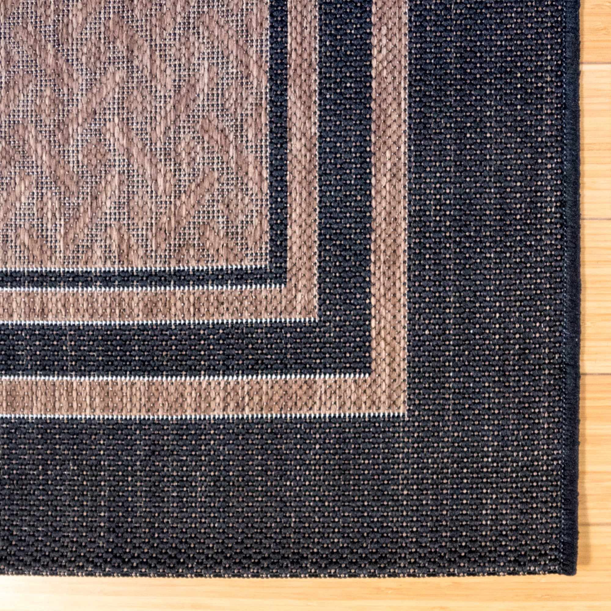 Gertmenian Paseo Soroa Border Chestnut Black Outdoor Indoor Area Rug, 8x10