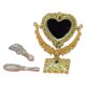 thumbnail image 1 of Espejos decorativos para casa de muñecas en miniatura a escala 1:12, estilo vintage, para niñas. Espejo de corazón, 1 of 6