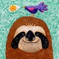 thumbnail image 3 of Marmont Hill - "Sloth Happy" by Janet Nelson Painting Print on Wrapped Canvas, 3 of 5
