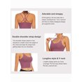 thumbnail image 4 of SAYFUT Womens Padded Sports Bra Fitness Workout Running Camisole Crop Top with Built in Bra, 4 of 7