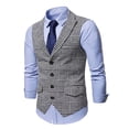 thumbnail image 4 of Penkiiy Men's Business Suit Vest Slim Fit Dress Waistcoat for Wedding Party Dinner White Clearance, 4 of 8