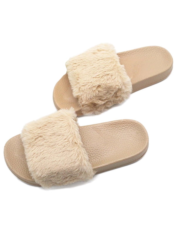 walmart fuzzy sandals
