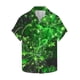 thumbnail image 3 of Ceisia Men's St. Patrick's Day Firework Starlight Clover Print Stretch Short Sleeve Shirt Dark Gray M Gifts, 3 of 5