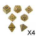 thumbnail image 1 of Paquete de 2-4 7 Uds. Dados poliédricos acrílicos antiguos RPG juego de rol juguetes 4 piezas, 1 of 8