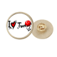 thumbnail image 1 of Broche de oro metálico circular Unbranded Amor Corazón 2.7 cm, 1 of 3