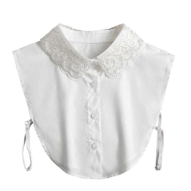 Embroidered Fake Collar Detachable Blouse Half Shirts False Collar for Women