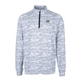 thumbnail image 2 of Men's Cutter & Buck  Gray North Carolina Tar Heels Vault DryTec Traverse Camo Print Stretch Quarter-Zip Jacket, 2 of 3