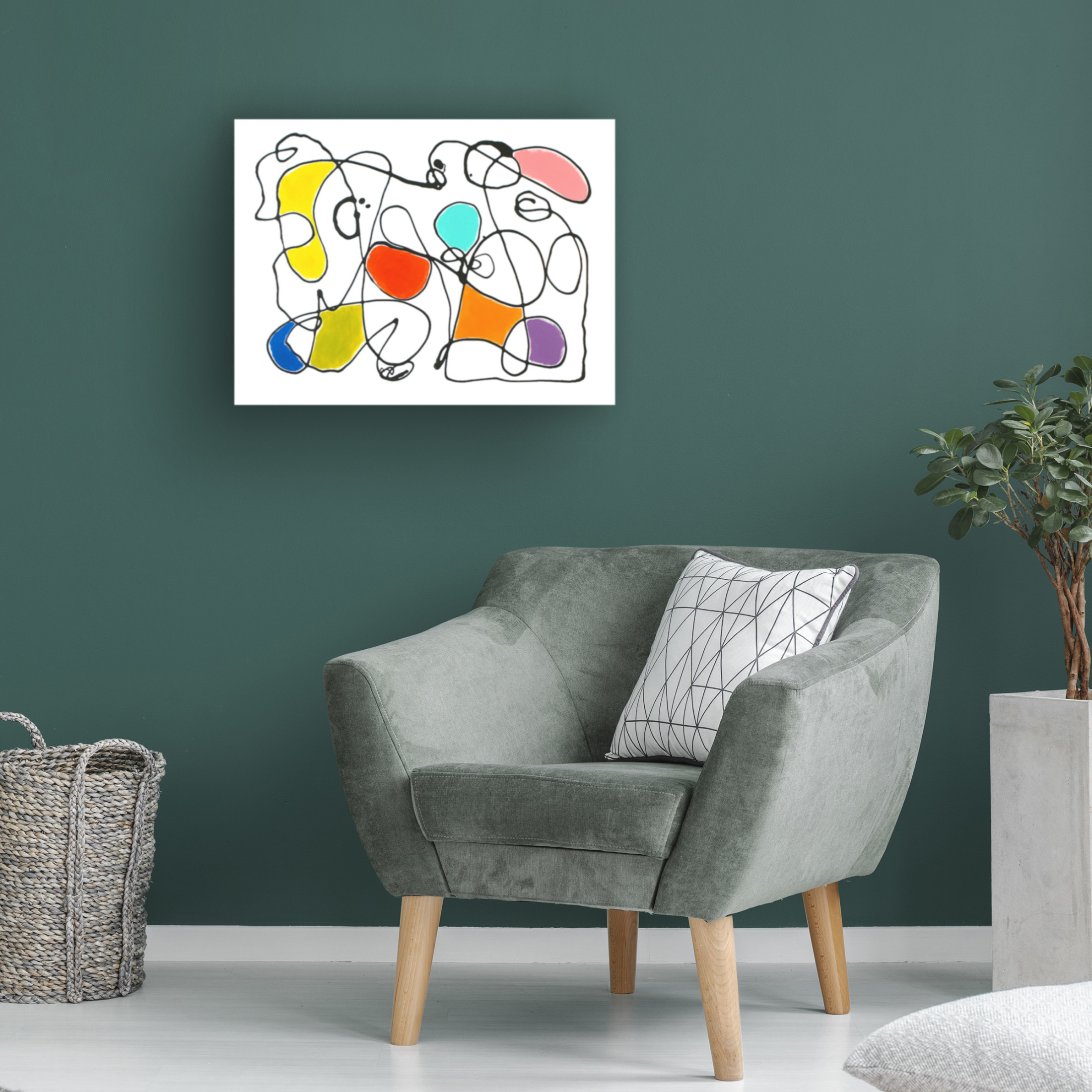 Canvas Wall Art - Sharon Pierce McCullough 'The Family' Wall Art for Living Room, Bedroom, or Office Décor by Trademark Fine Art - 47 x 35 Inches