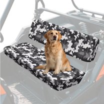 Uorisanigo UTV Seat Covers Gray Black Camouflage UTV Bench Seat Cover Set for Kawasaki Mule 3000 3010 3020 4000 4010 2001-2023 2025 Padded Protector for Mule Seats Accessories Parts
