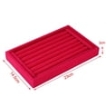 thumbnail image 1 of Bandeja de Pantalla de Anillo de 4 Colores Ranura Bandeja de la joyería de la Moda Organizador Titular Caja Caja, Pelusa + Tablero de Material Compuesto + Esponja (Rojo) Amonsee NO, 1 of 5