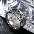 thumbnail image 4 of MOREDEAR 8MM Titanium Rings for Men and Women Birthday Gift triangular pattern discredit Ring JRV3028 8mm 10, 4 of 6