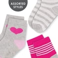 thumbnail image 2 of Rising Star Toddler Socks, Baby Girl Socks, 12 Pack – Soft & Breathable Crew Baby Socks Girl, Pink & Gray, 2 of 3