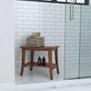 Hillsdale Furniture Preston Backless Acacia Wood Shower Stool, Walnut