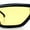 Black - Yellow, variant on 80s Narrow Rectangle Sport Monoblock Shield Plastic Sunglasses White - Brown