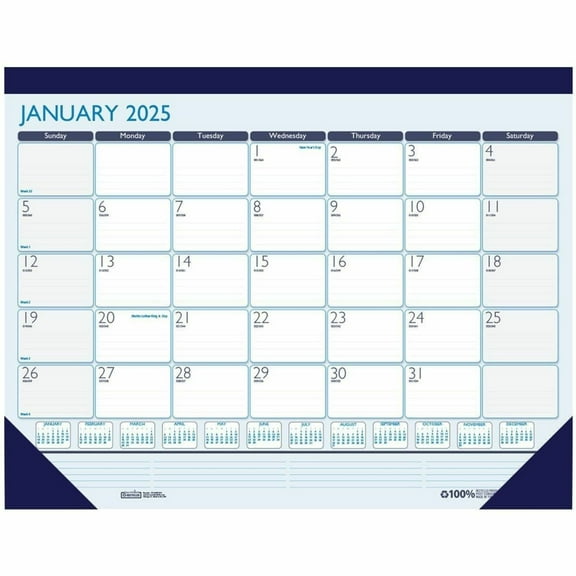 House of Doolittle Monthly Desk Pad Calendar Contempo 22 x 17 Inches