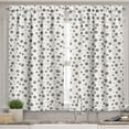 thumbnail image 2 of Ambesonne Brown Valance & Curtain, Big Small Drops Spots, 55"x30", Cocoa White, 2 of 6