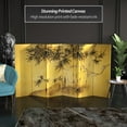 thumbnail image 2 of 4 ft. Short Double Sided Bamboo Tree Canvas Folding Screen, 2 of 7