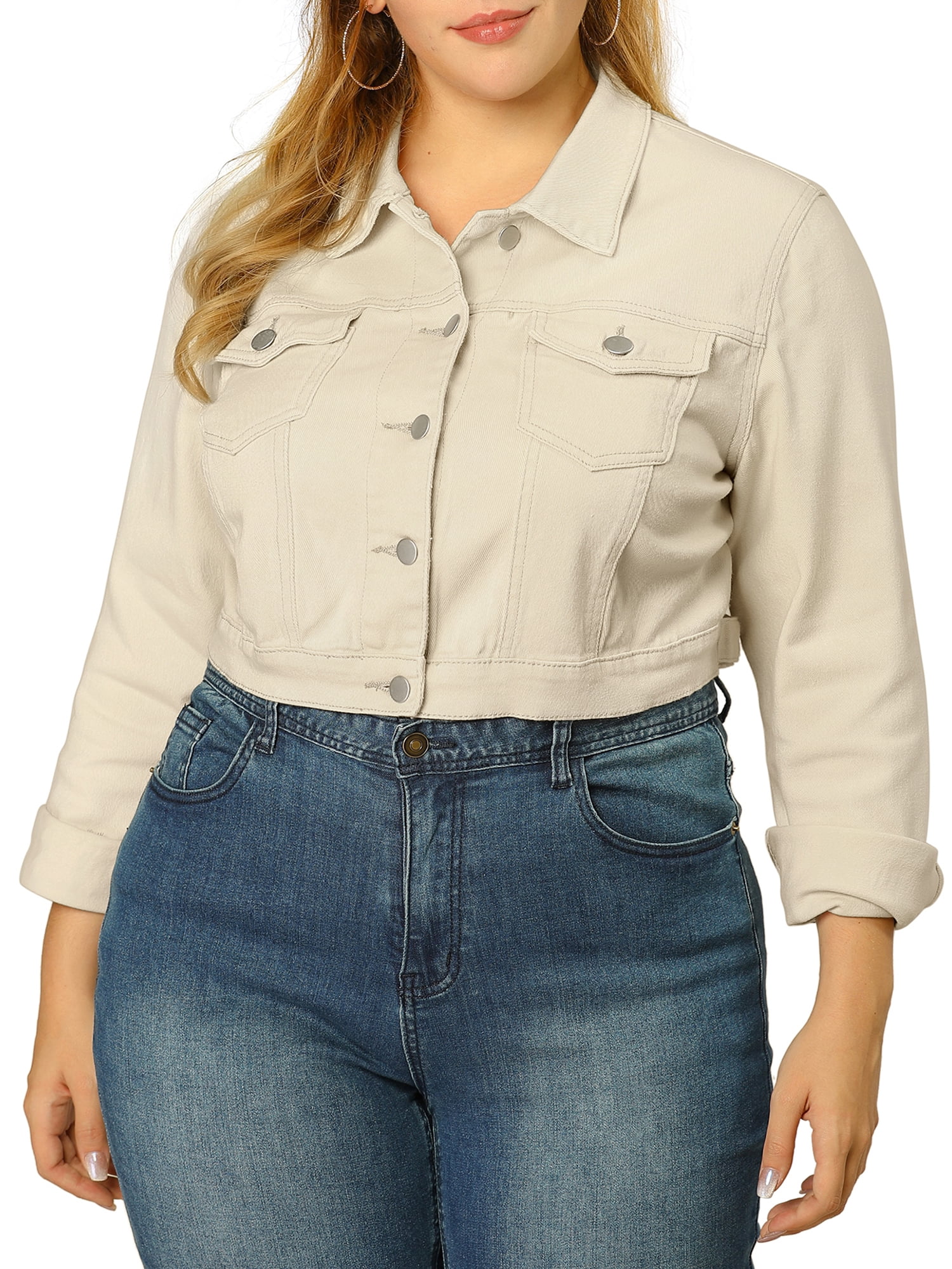 plus size jean jacket walmart