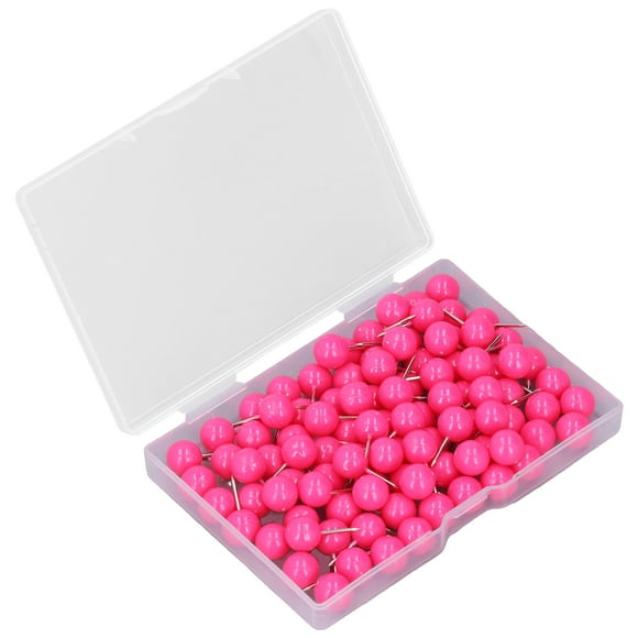 Épingles de Marquage Map Tacks, Épingles à Pousser Durables 9.5x20mm pour Planches de Liège Rouge Rose